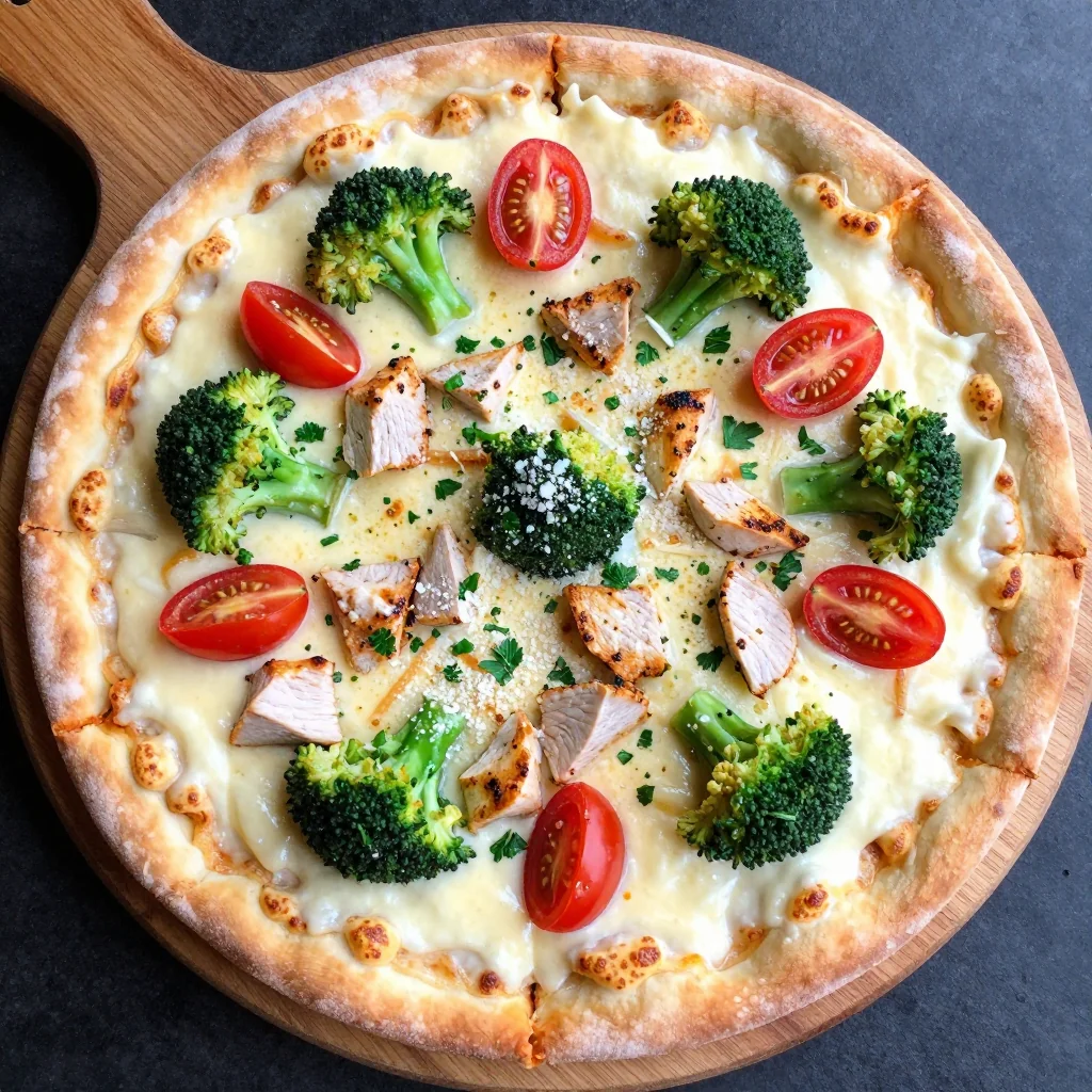 Kid-Friendly Chicken Alfredo Pizza for a Fun Family Meal