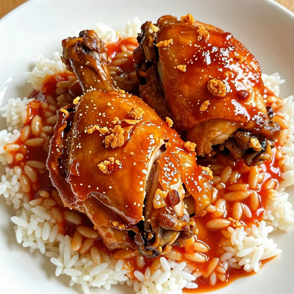 Spicy Honey Glazed Chicken Thighs With Crispy Skin And Rice