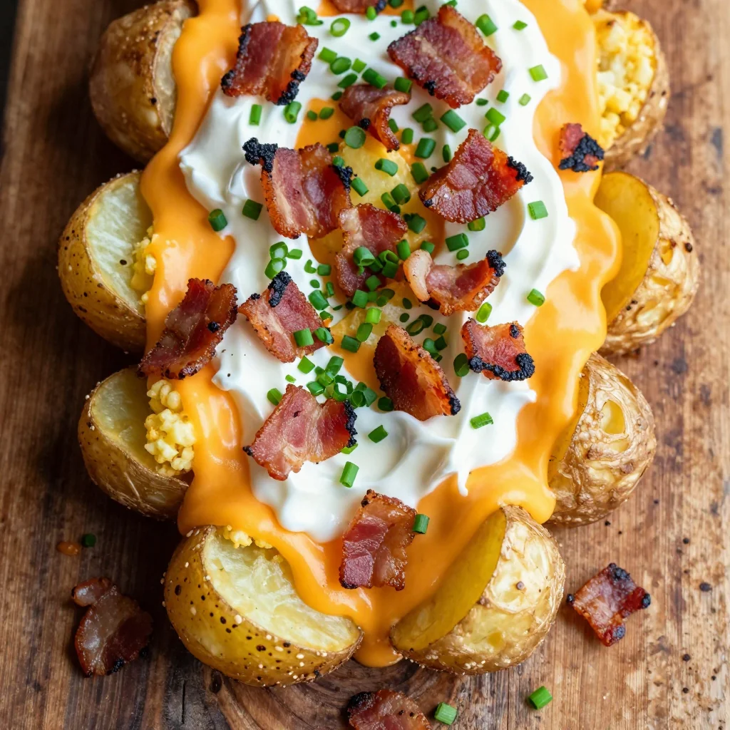 holiday cheesy twicebaked potatoes with bacon and chives for family feasts
