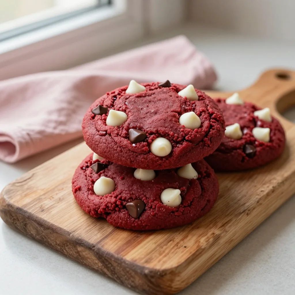 Red Velvet Cookies with White Chocolate Chips