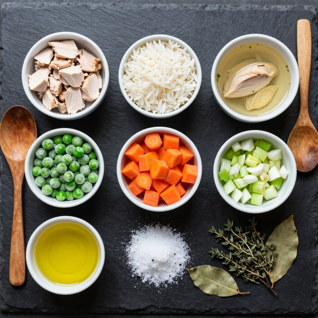 Ingredients for New Year's chicken and rice stew