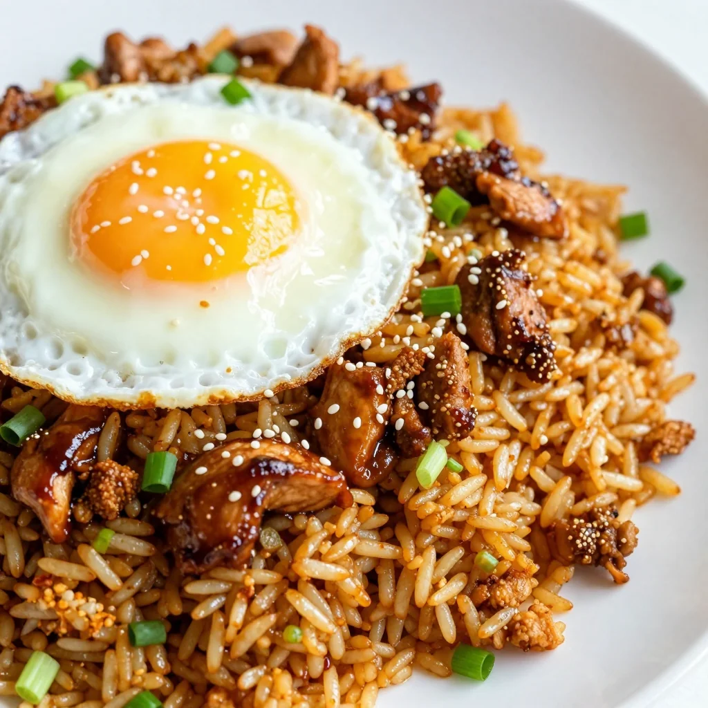 Easy Weeknight Chicken Adobo Fried Rice With Soy Sauce And Egg