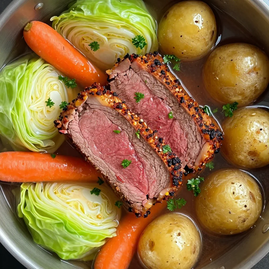 Slow Cooker Corned Beef and Cabbage for New Year's Dinner