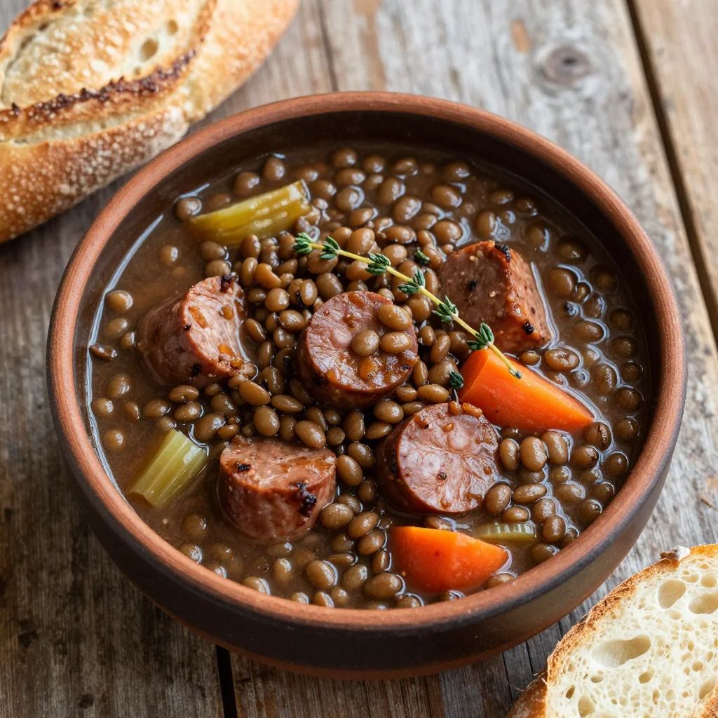 Hearty Sausage and Lentil Stew for NFL Playoff Parties