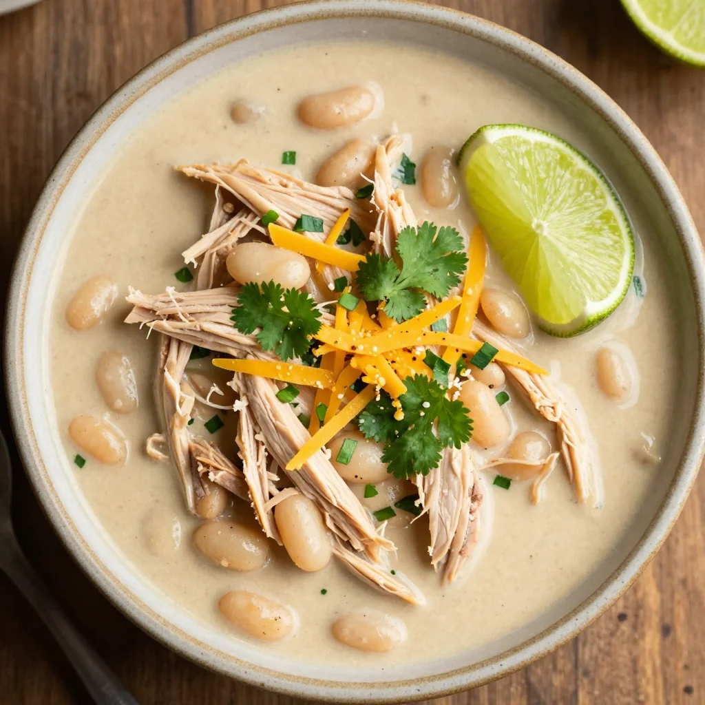 Slow Cooker White Chicken Chili For Clean Eating