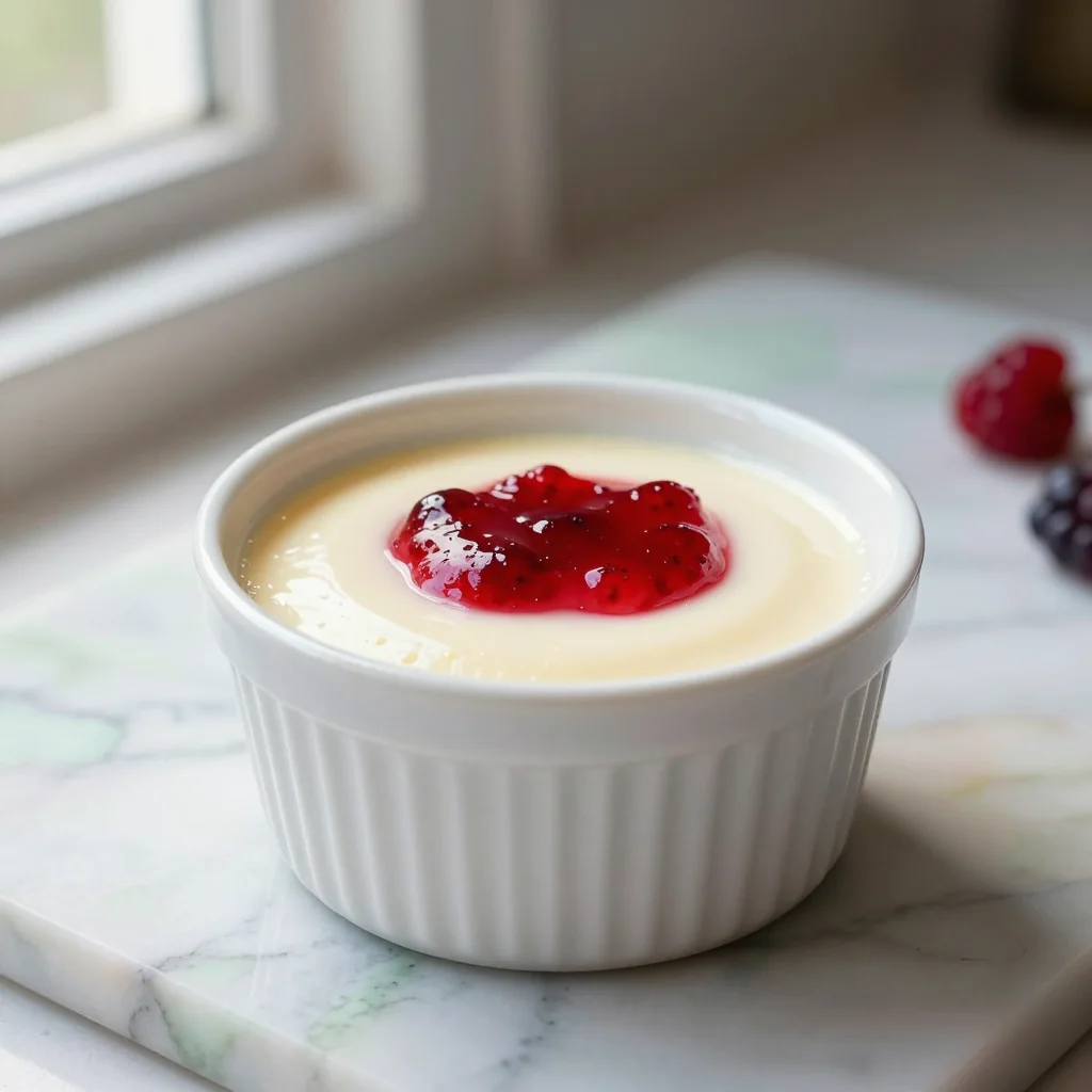 Vanilla Bean Panna Cotta with Berry Sauce