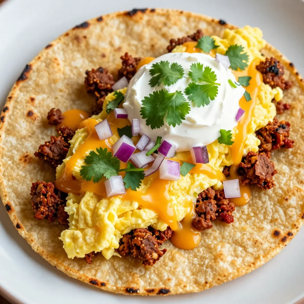 Warm Breakfast Tacos with Chorizo and Eggs