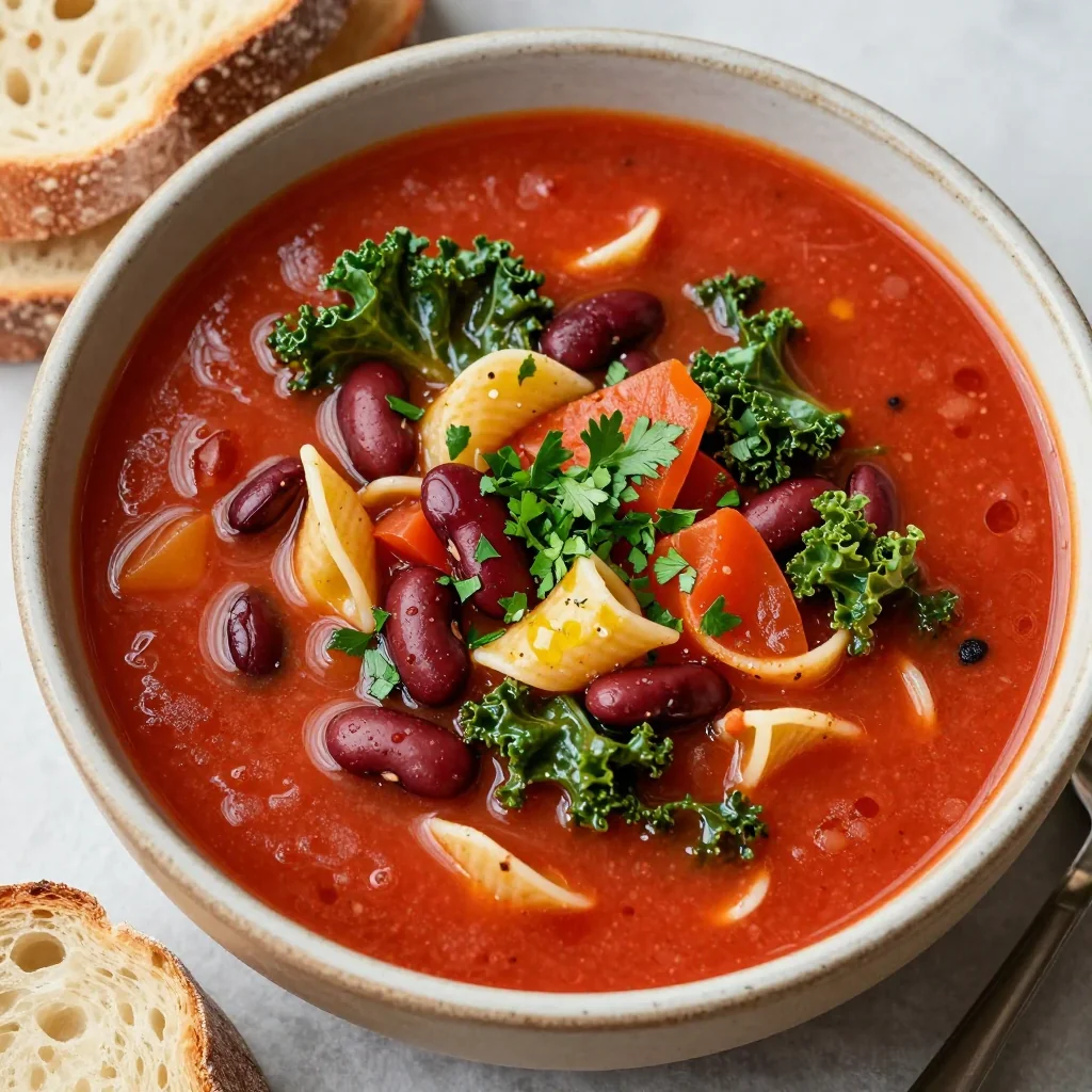 Hearty Vegan Minestrone With Kidney Beans