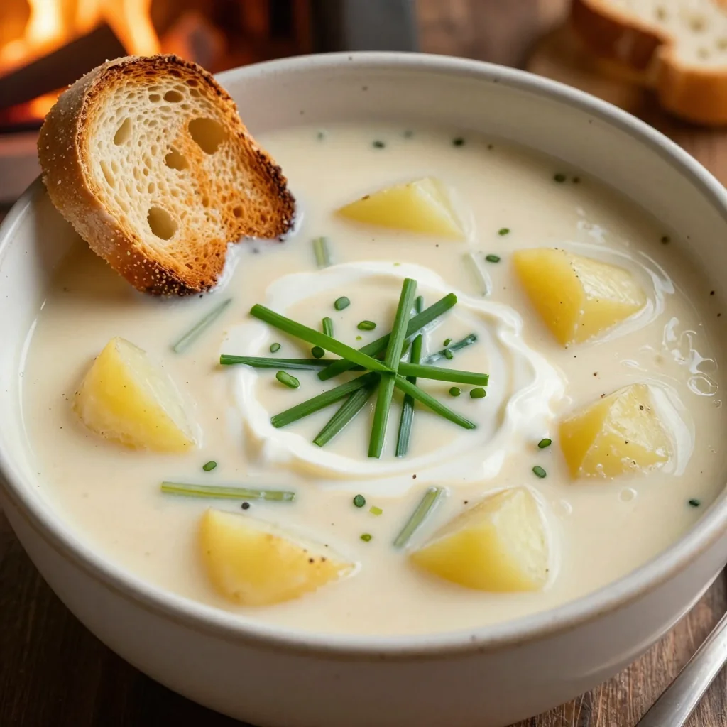 Winter Comfort Slow Cooker Creamy Potato Leek Soup