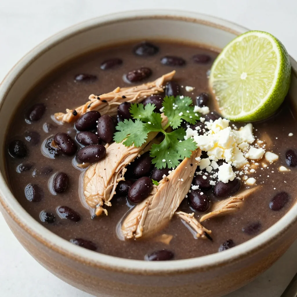 Slow Cooker Chicken and Black Bean Soup for January Nights