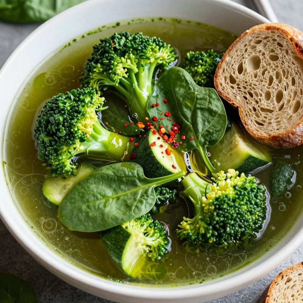 New Year's Detox Green Vegetable Cleansing Soup