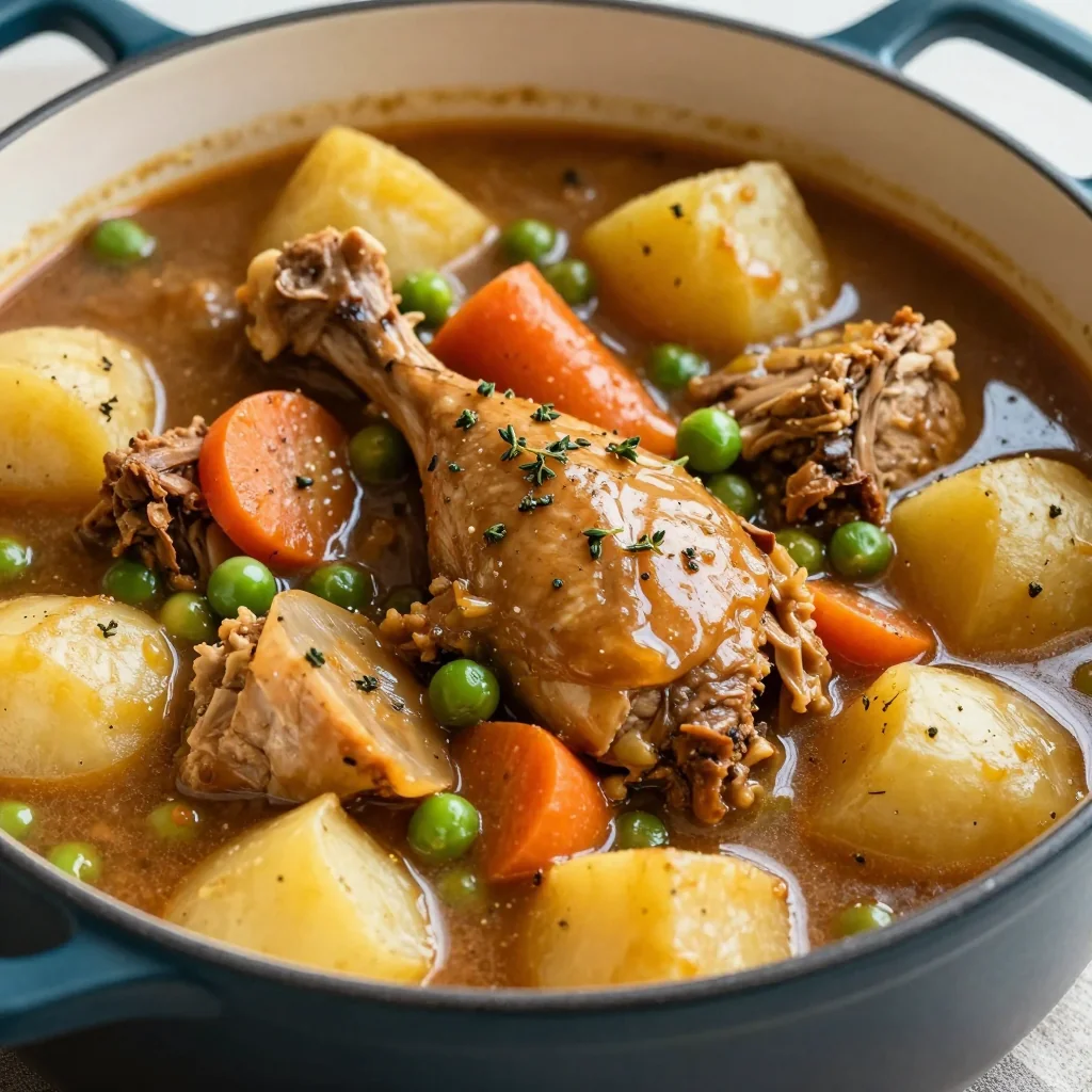 budgetfriendly slow cooker turkey stew with turnips and potatoes