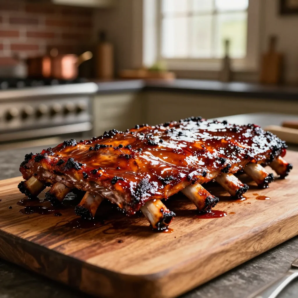 BBQ Ribs in Oven with Dry Rub Seasoning
