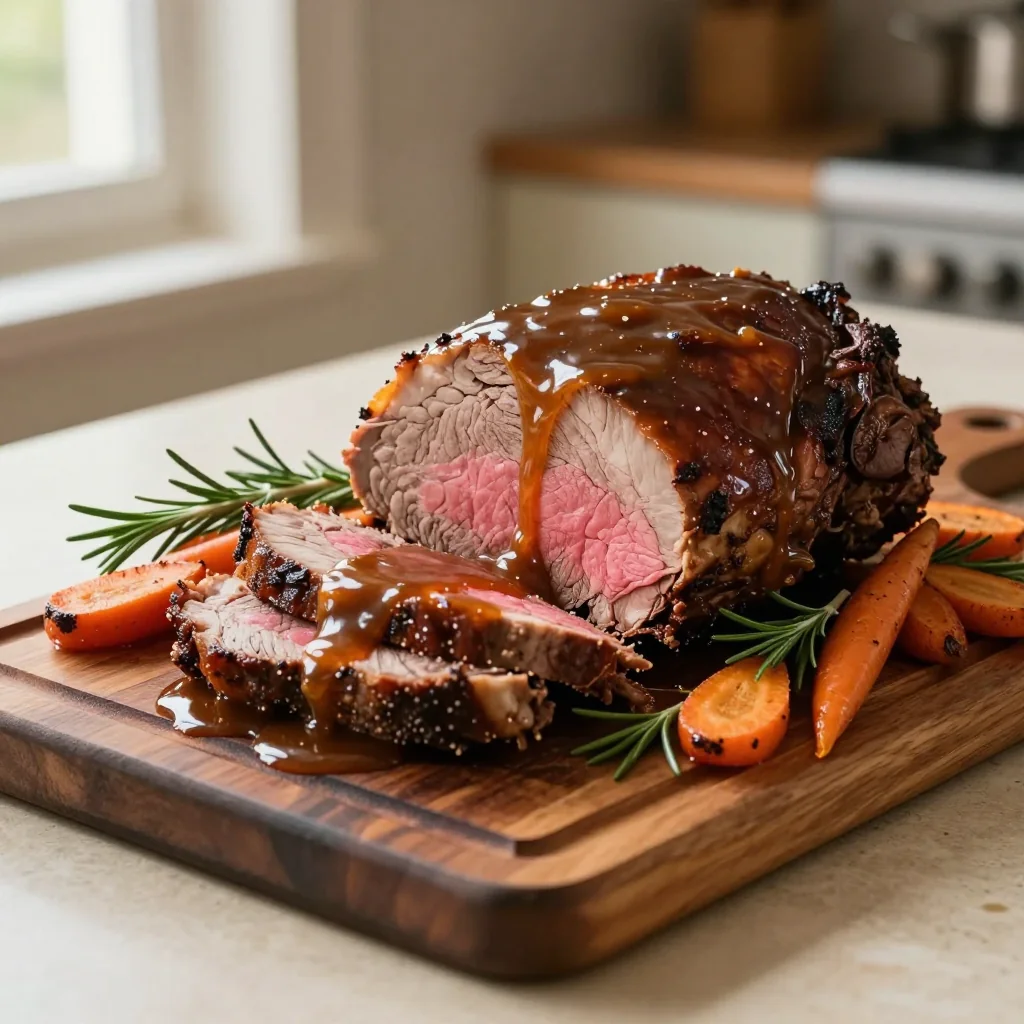 Beef Roast with Gravy and Carrots