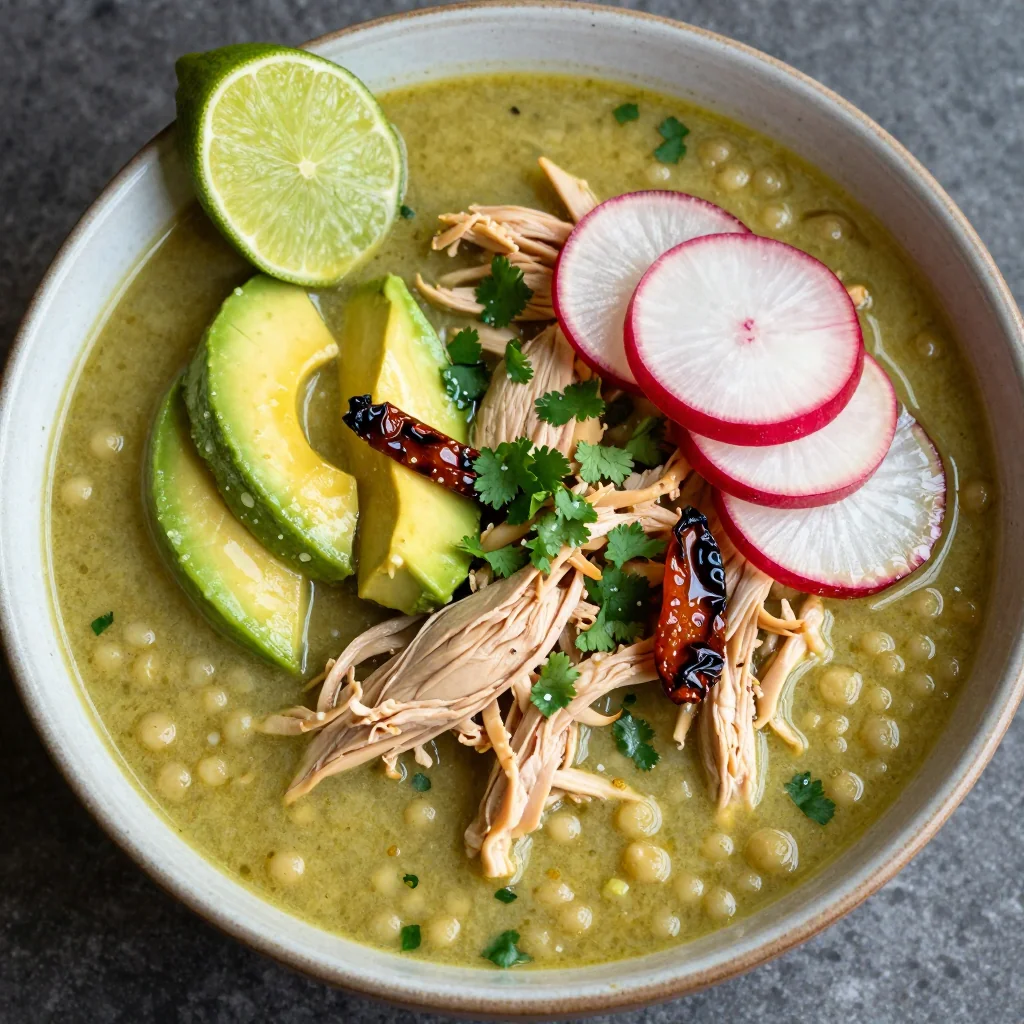 Family Favorite Slow Cooker Chicken Pozole Verde