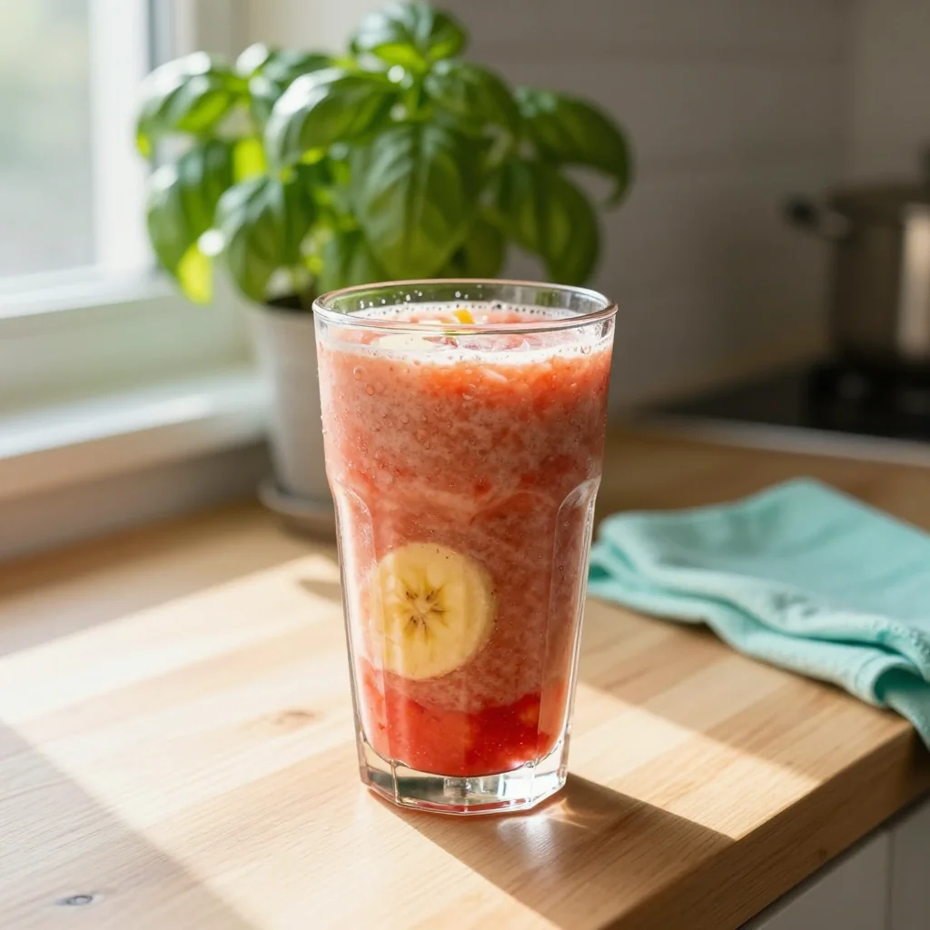 Strawberry Banana Smoothie with Spinach