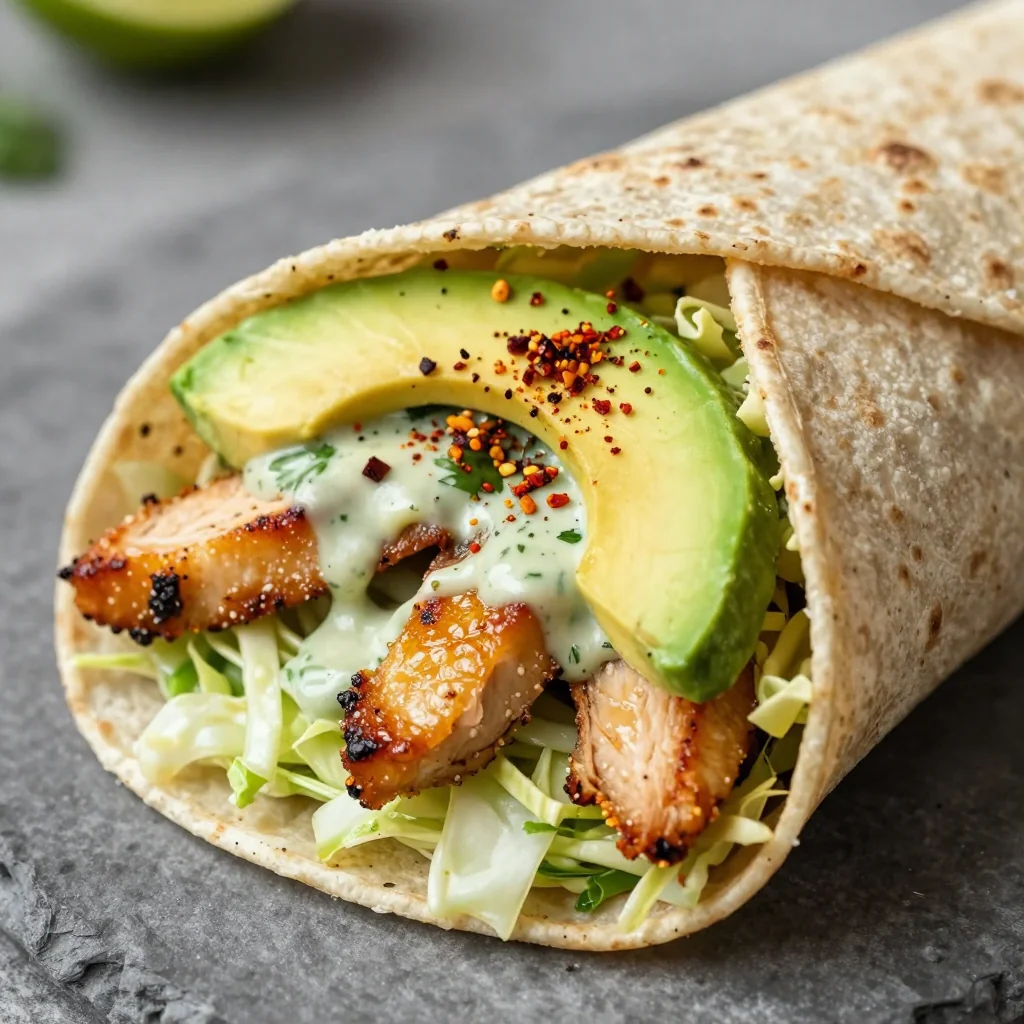 Meal Prep Chicken and Cabbage Slaw Wraps