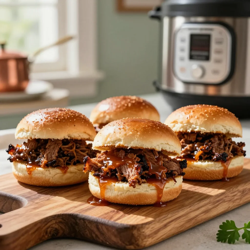 BBQ Pulled Pork Sliders Instant Pot