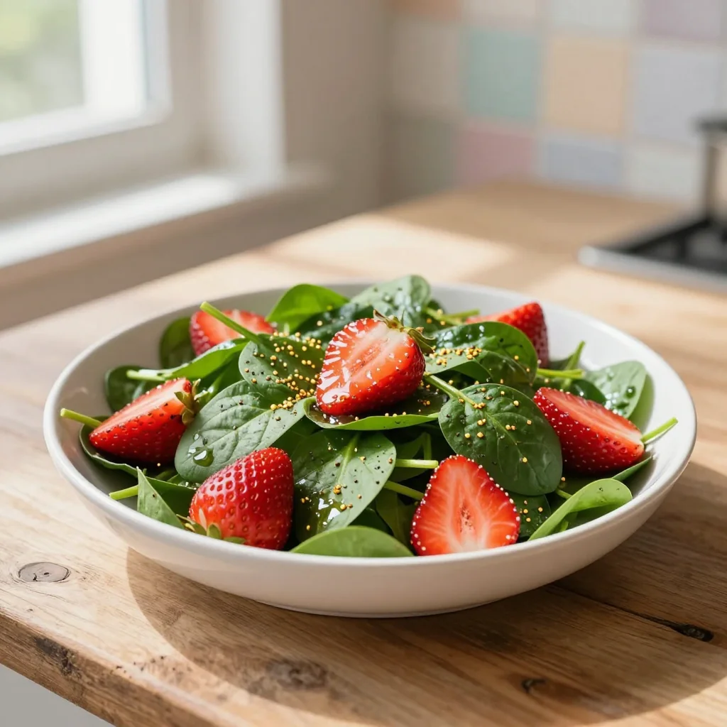 Strawberry Spinach Salad with Poppy Seed Vinaigrette