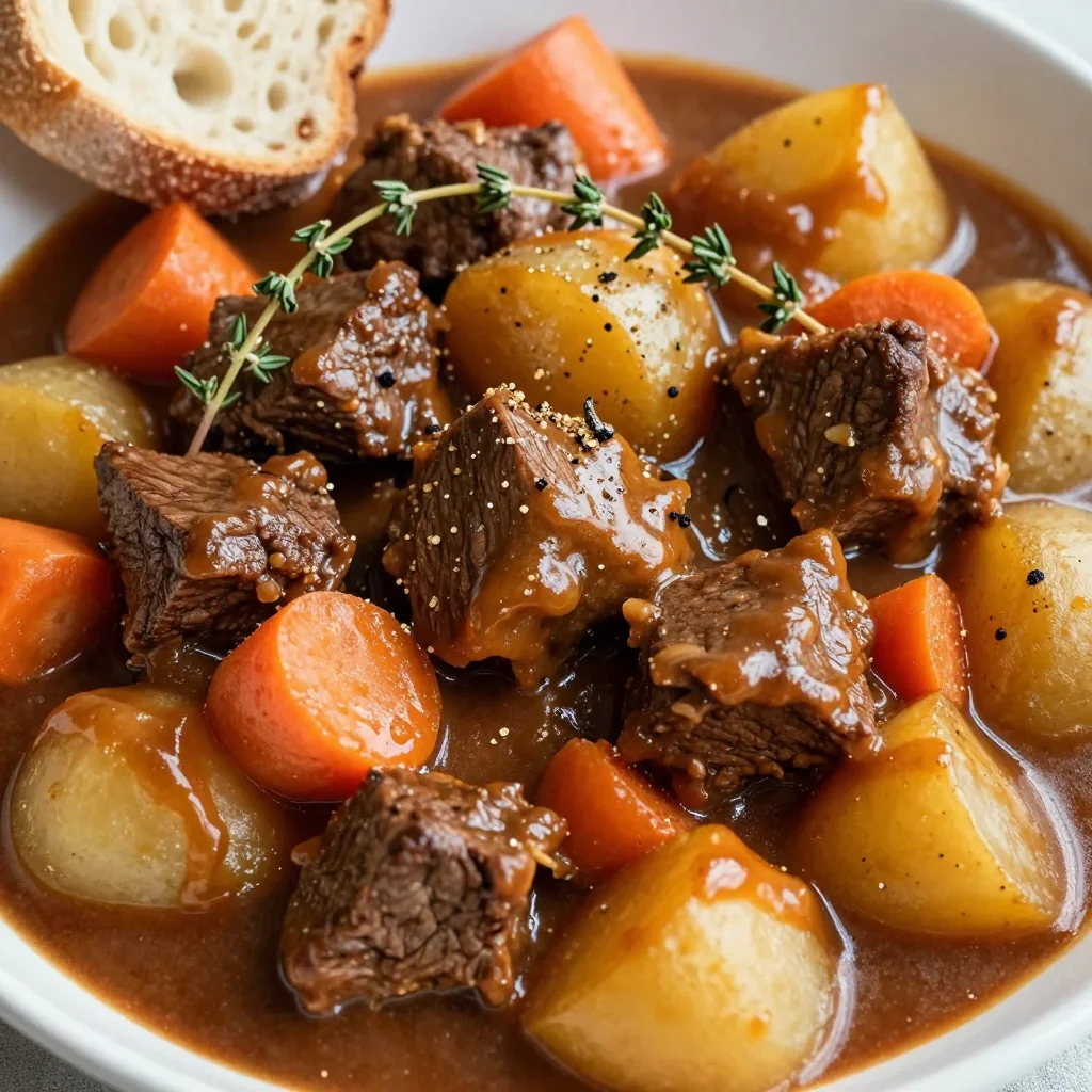 one pot slow cooker beef and root vegetable stew for family meals