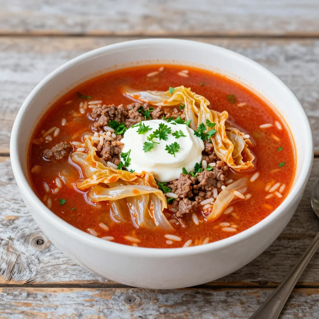 Budget Friendly Cabbage Roll Soup Recipe