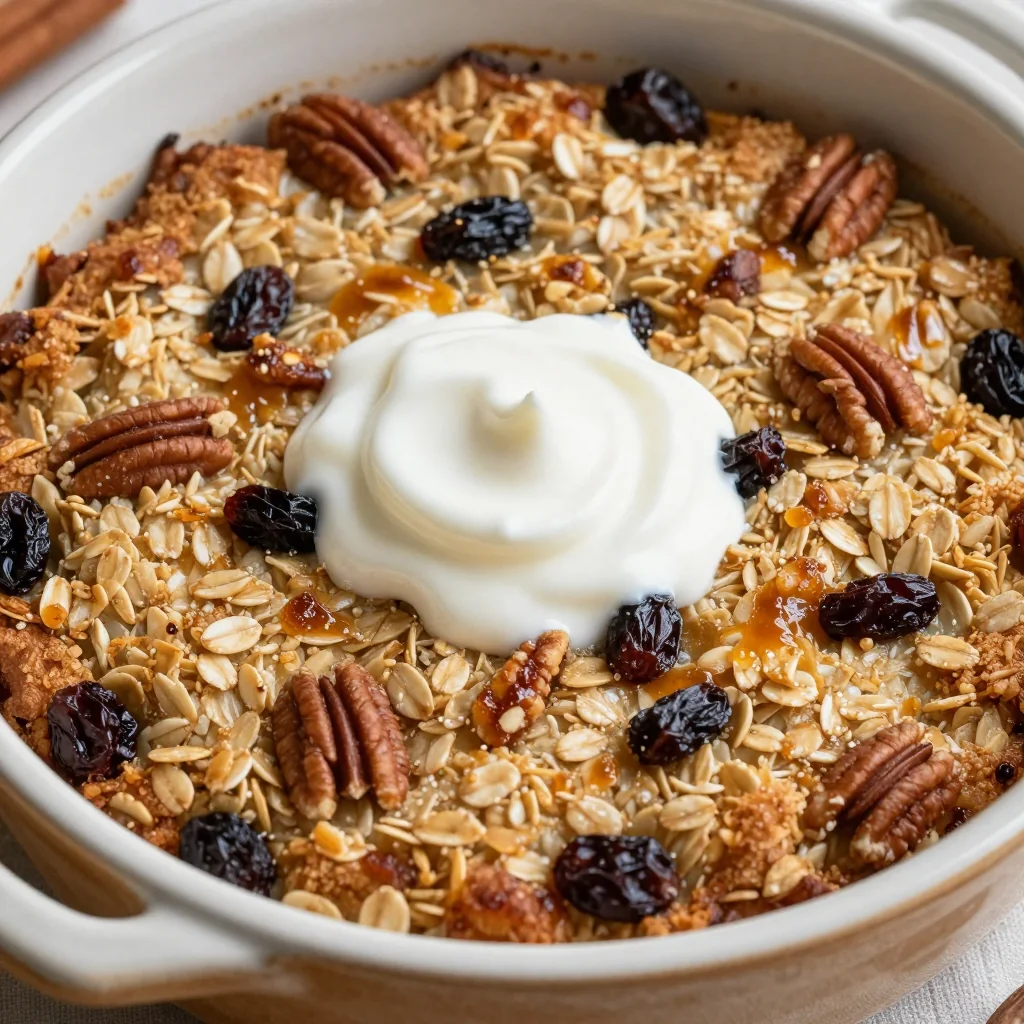 Warm Spiced Oatmeal Breakfast Bake for Cozy January Mornings