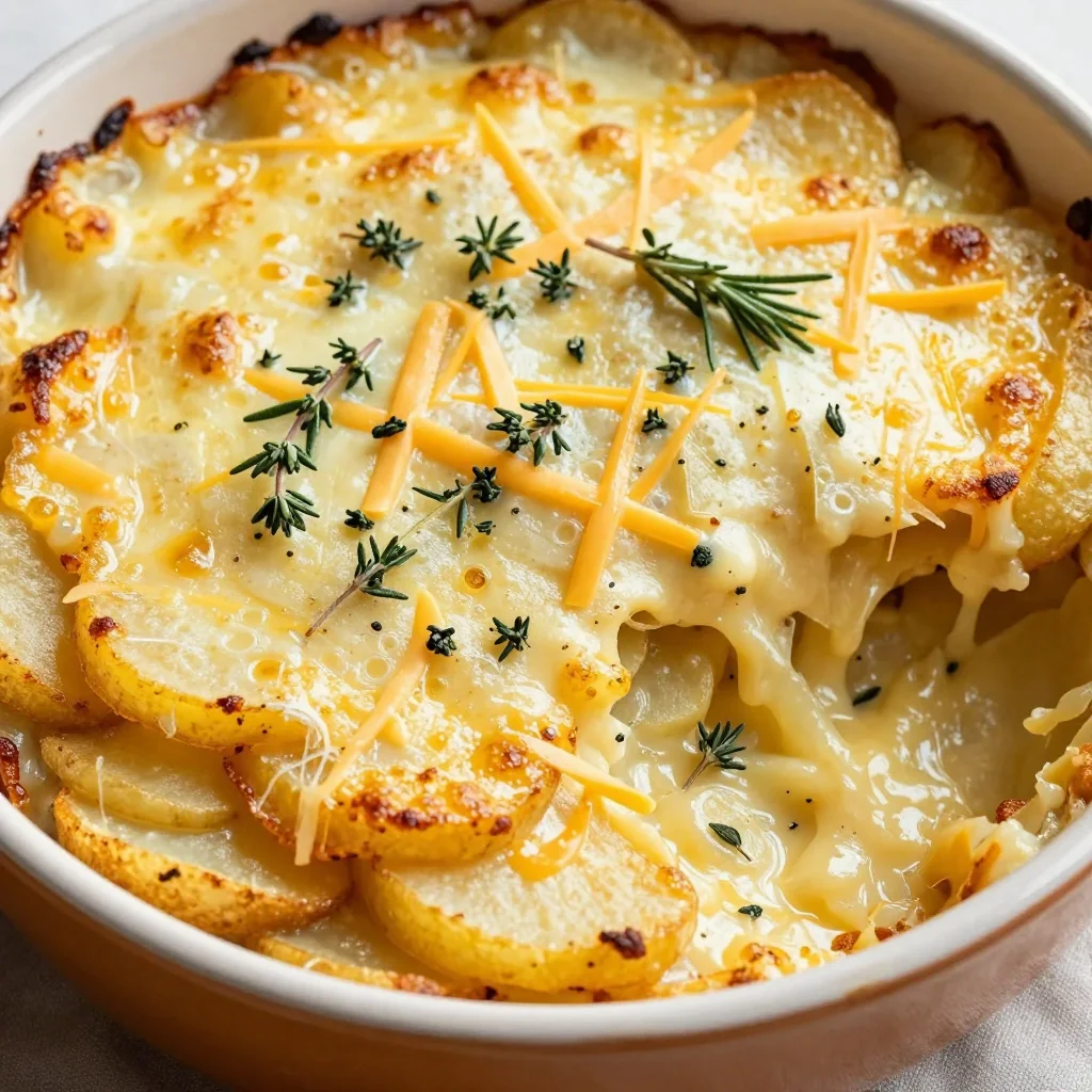 cheesy herb and potato casserole for winter comfort meals