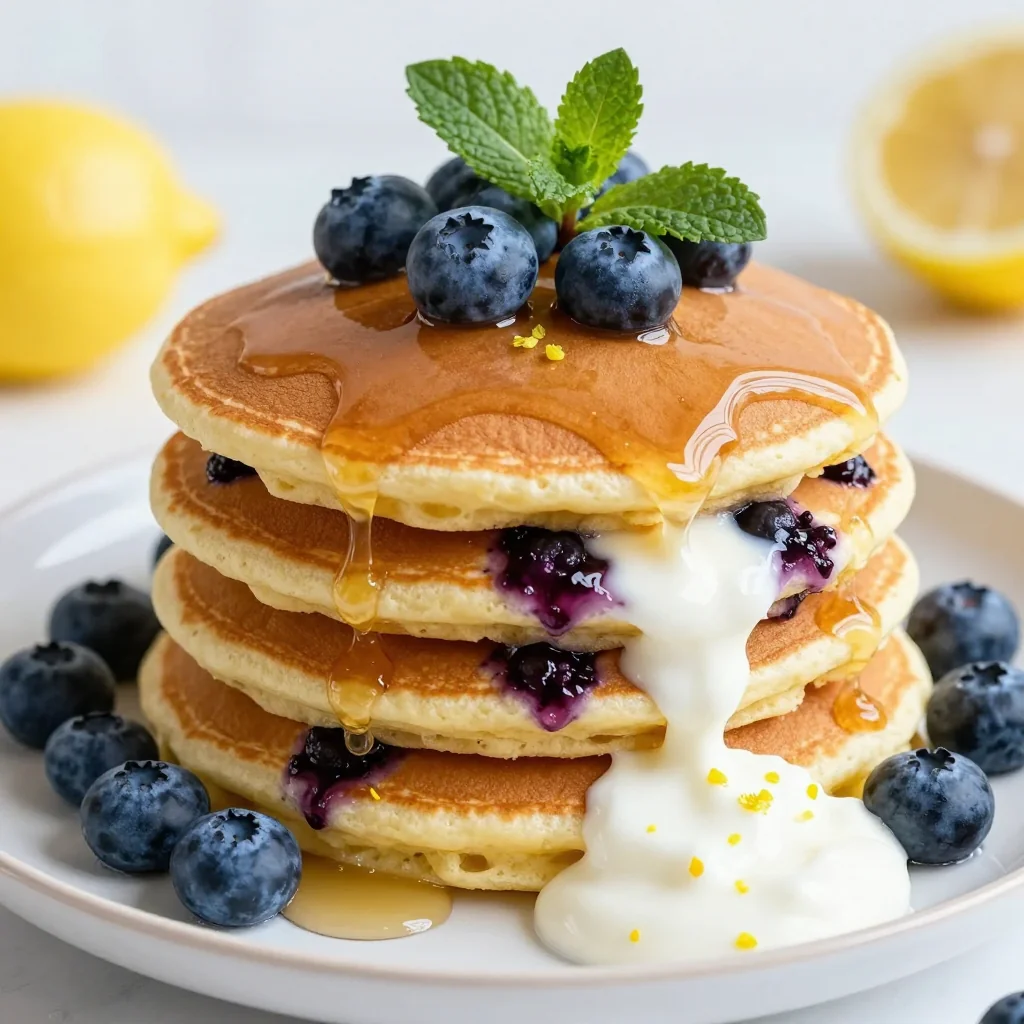 Lemon Blueberry Protein Pancakes for Clean Eating Goals