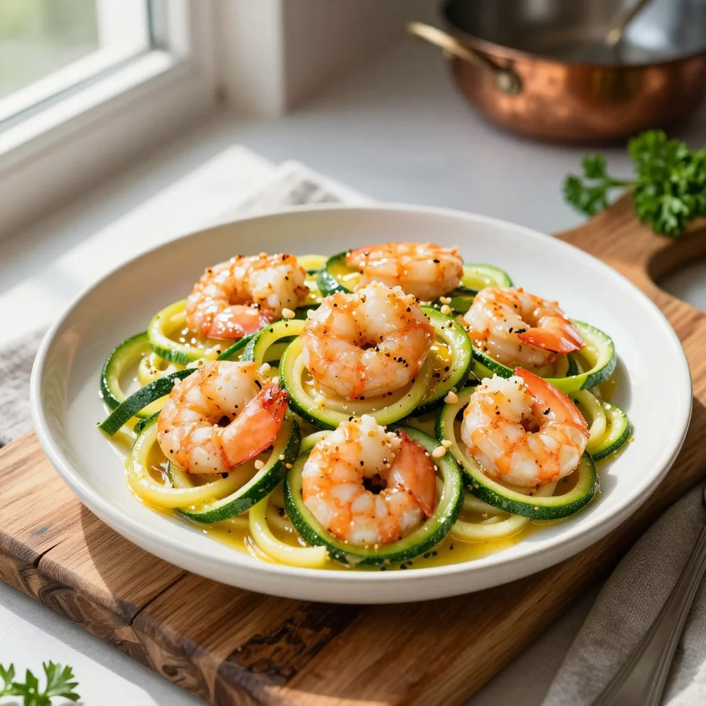 Garlic Butter Shrimp Scampi with Zucchini Noodles