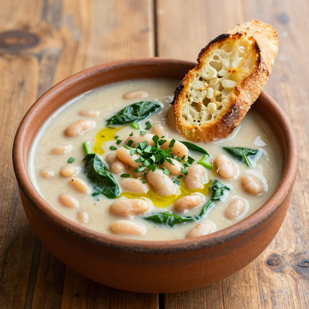 budgetfriendly white bean and spinach soup with garlic and herbs