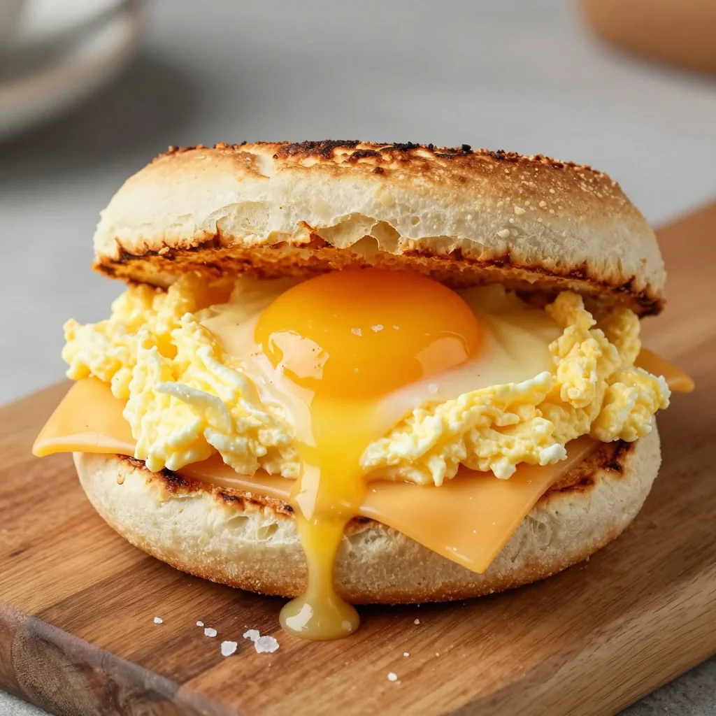Warm Freezer Breakfast Sandwiches with Egg and Cheese