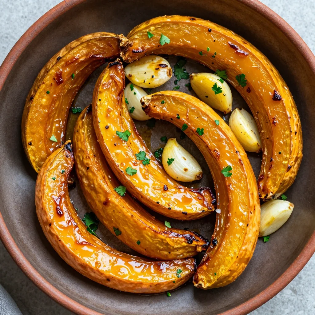lemon and herb roasted winter squash with garlic for january suppers