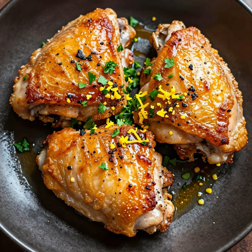 Crispy Air Fryer Chicken Thighs With Lemon Pepper Seasoning Dinner