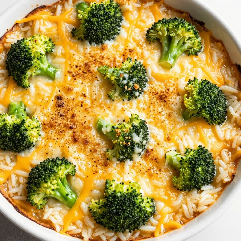Kid-Approved Cheesy Broccoli and Rice Casserole Bake