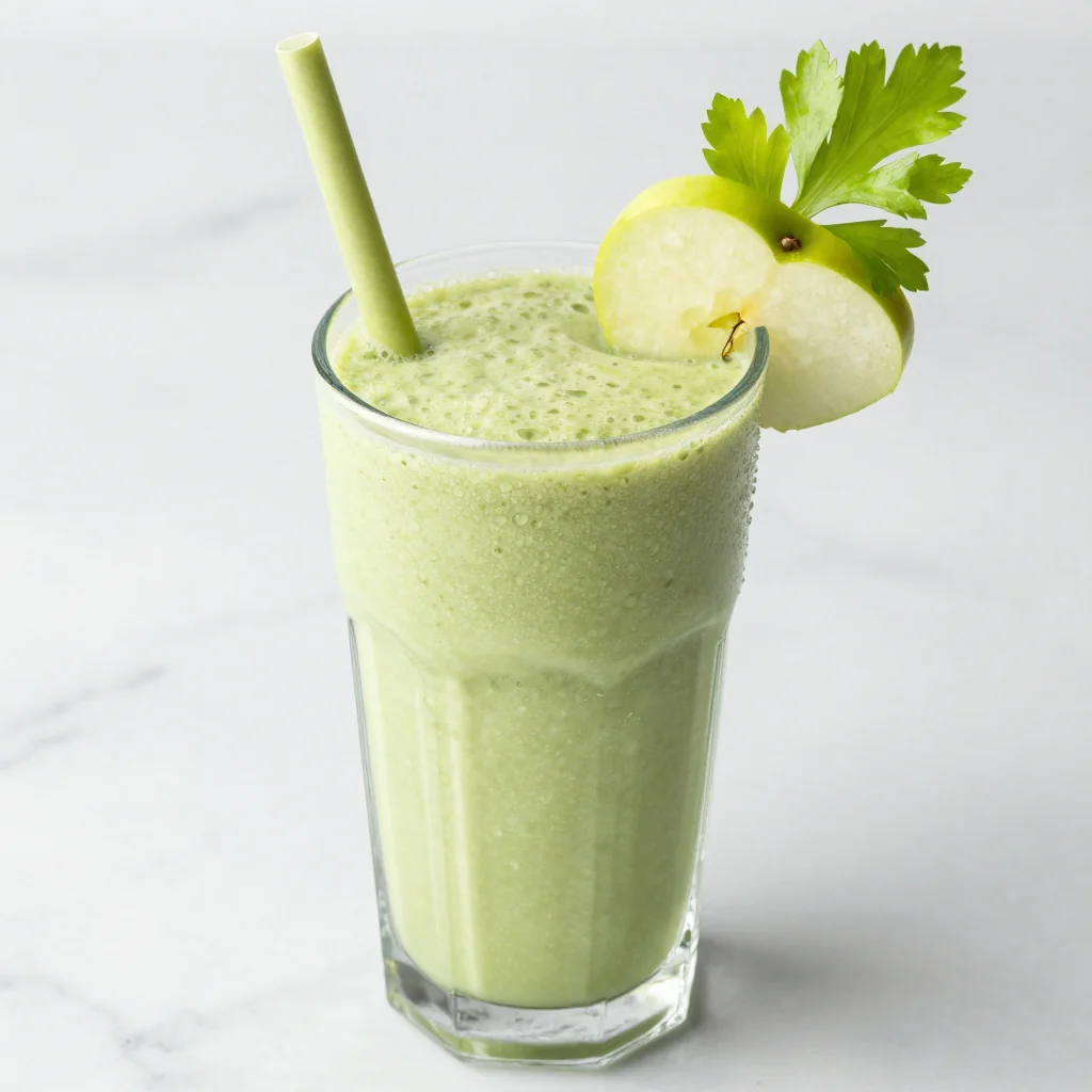 Healthy Detox Green Apple and Celery Smoothie