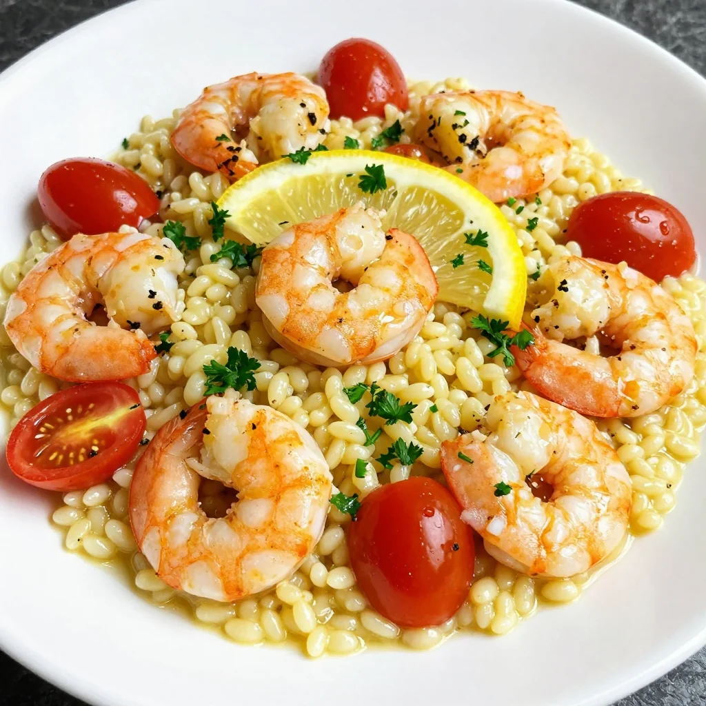 15 Minute Lemon Orzo Shrimp for Busy Weeknights