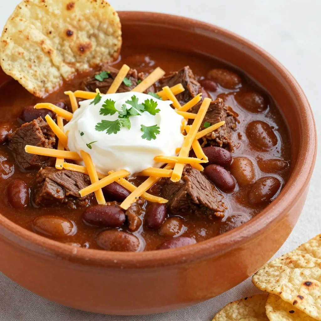 Slow Cooker Beef Chili with Beans for a Cold Night