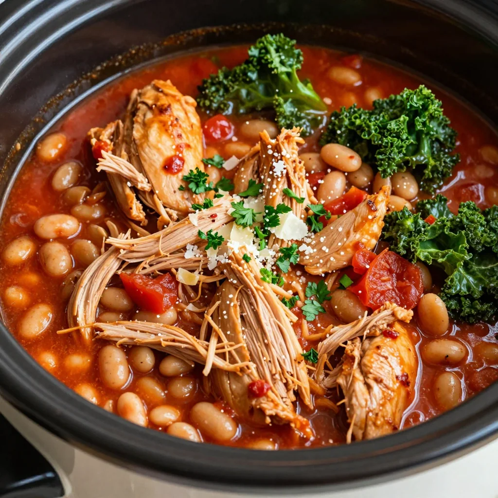 Slow Cooker Chicken and Beans for a Freezer Meal