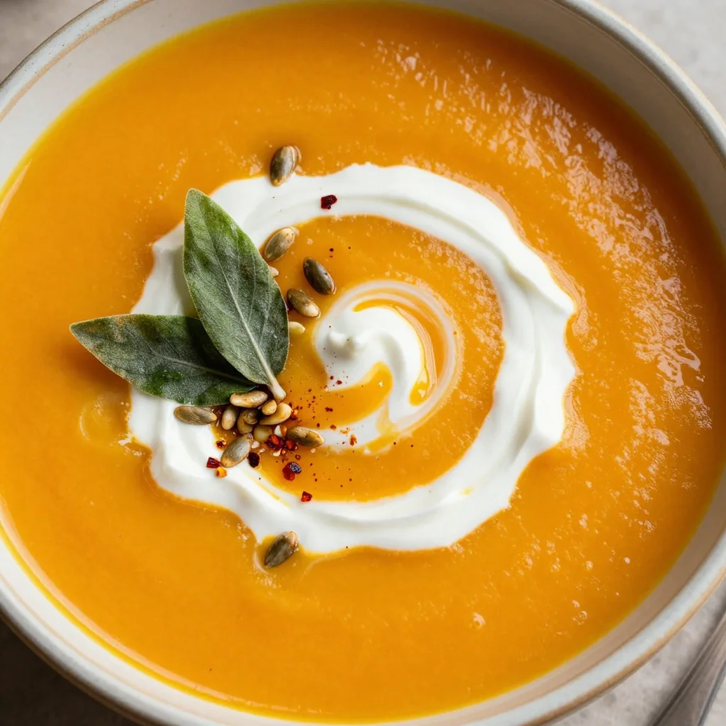 Low Calorie Creamy Butternut Squash Soup for Lunch