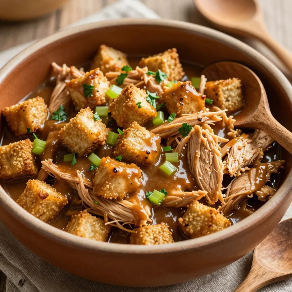 Easy Slow Cooker Chicken and Stuffing for Winter