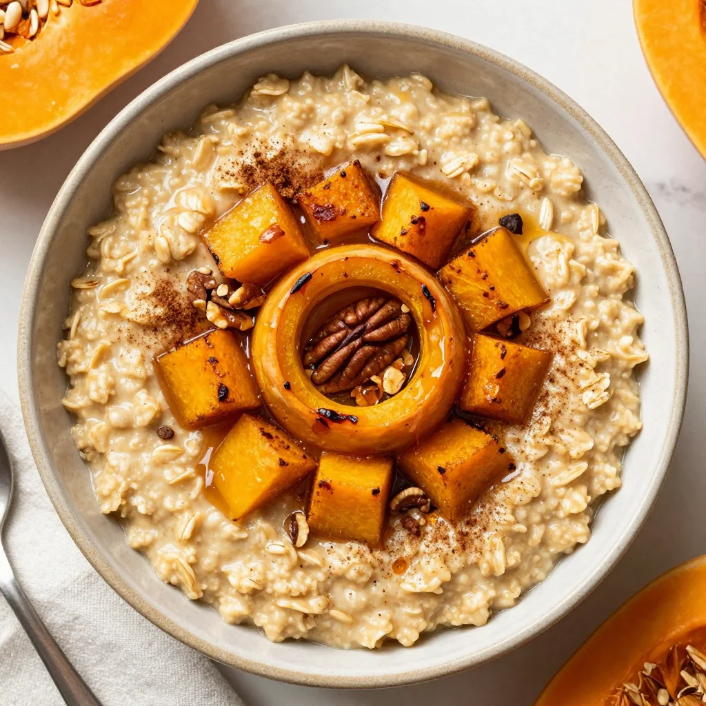 Warm Butternut Squash Oatmeal for Winter Mornings