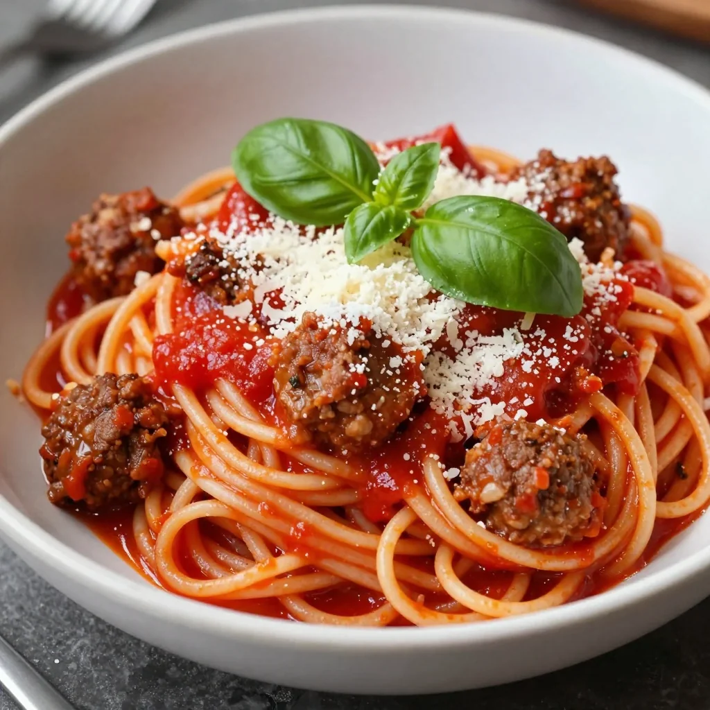 Kid-Friendly Spaghetti and Meat Sauce for Family Dinner