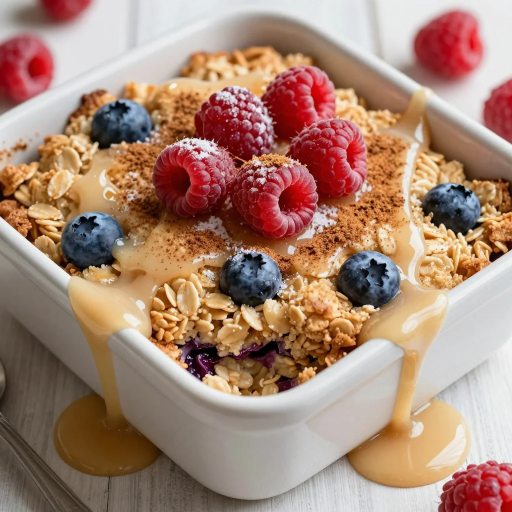 Warm Berry Oatmeal Bake Perfect for Cold January Mornings