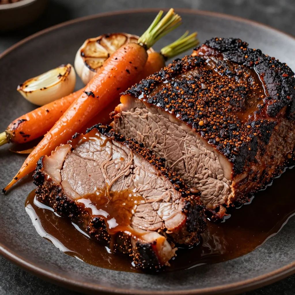 Tender Slow Cooker Beef Brisket with Coffee Rub