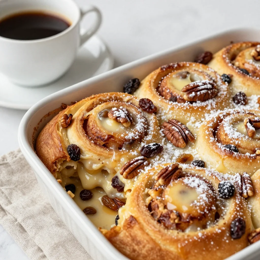 Warm Cinnamon Roll Casserole for a Holiday Breakfast
