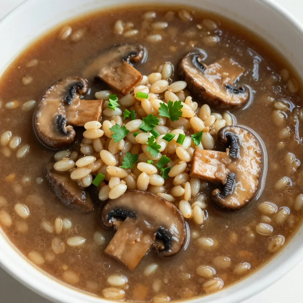 Budget Friendly Slow Cooker Mushroom Barley Soup MLK Day