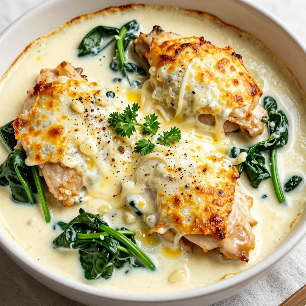 Keto Creamy Chicken and Spinach Casserole for a Comfort Meal