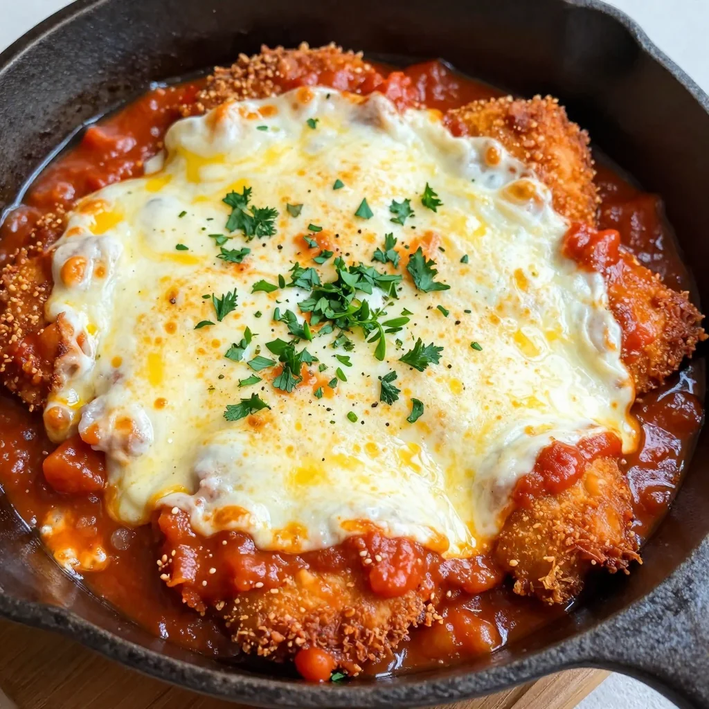 One Skillet Chicken Parmesan for Easy Cleanup