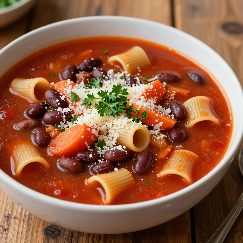 Budget Pasta Fagioli Soup for January Winter Nights