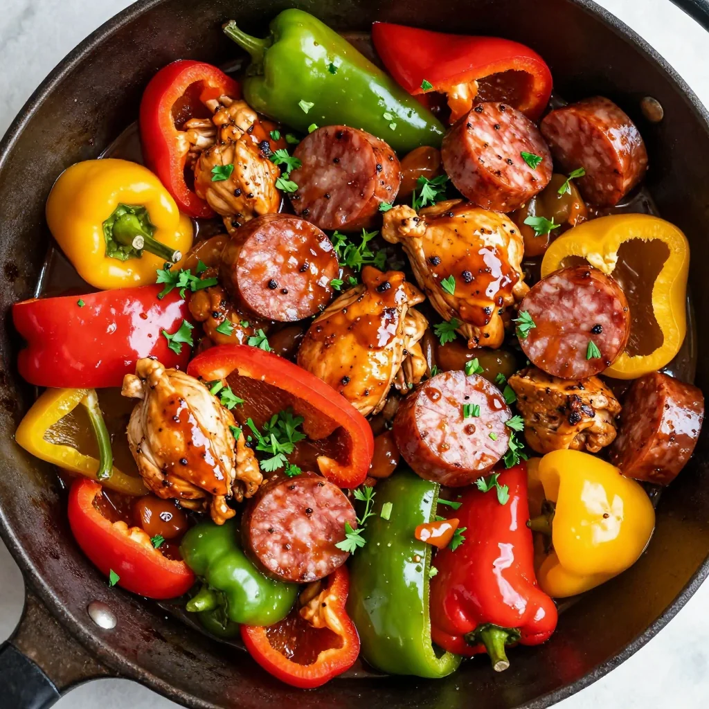 Meal Prep Cajun Chicken and Sausage with Bell Peppers